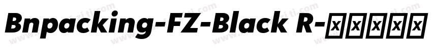 Bnpacking-FZ-Black R字体转换